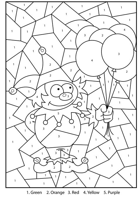 Free Printable Jester Colour By Numbers Activity For Kids | Numbers, Free printable and Activities