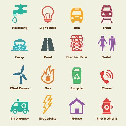 Public Utility Vehicles Object Set Clipart Image