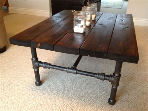 Industrial Pipe Decor Coffee Table Leg Set, Rustic Living Room Office Table Base Kit, Dark Grey ...