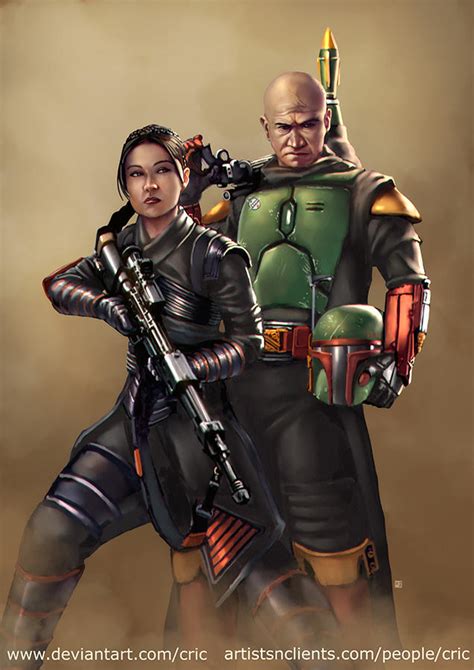 Commission - Boba Fett and Fennec Shand by cric on DeviantArt