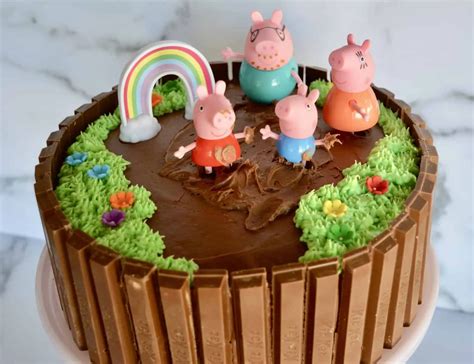 Peppa Pig Birthday Cake | Kit Kat Cake - This Delicious House