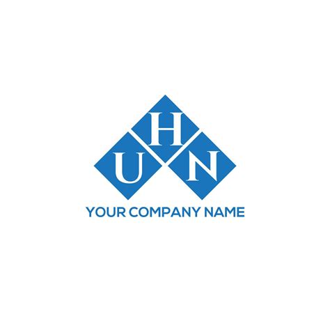 UHN letter logo design on WHITE background. UHN creative initials letter logo concept. UHN ...