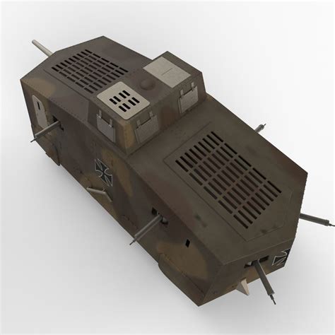 German A7V Tank 3D Model MAX OBJ 3DS FBX C4D LWO LW LWS - CGTrader.com