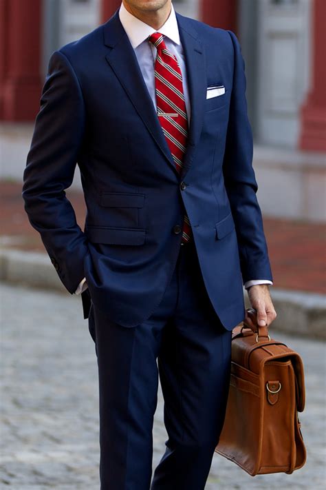 13 Different Ties To Wear With a Blue Suit - He Spoke Style