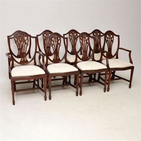 8 Antique Georgian Style Mahogany Dining Chairs - Antiques Atlas