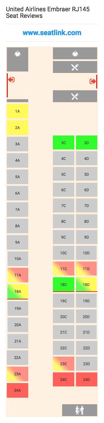 United Airlines Embraer RJ145 Seating Chart - Updated August 2024 ...