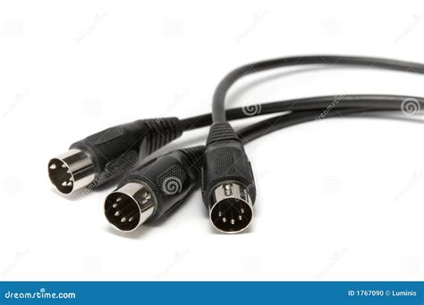 MIDI Cables stock photo. Image of objects, signal, isolated - 1767090