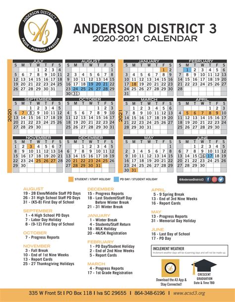 Anderson District 1 School Calendar 2024 - March Calendar 2024