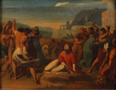 Museum Art Reproductions Lapidation de Saint Etienne by Jean-François Millet (1814-1875, France ...