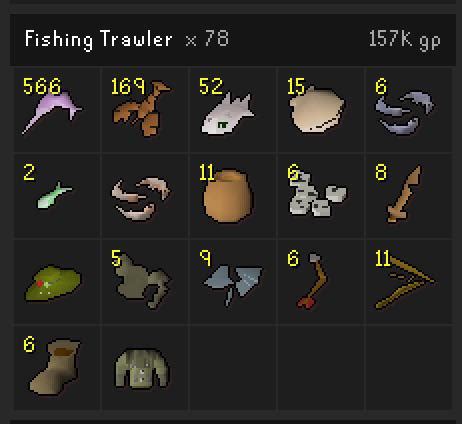 78 fishing trawler trips, only half of the anglers outfit : r/2007scape