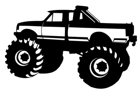 Monster truck clip art black and white clipartfox 2 - Clipartix | Monster trucks, Monster truck ...