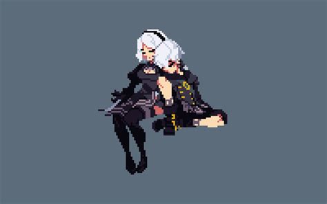 Nier Automata | Nier automata, Pixel art, Pixel art design