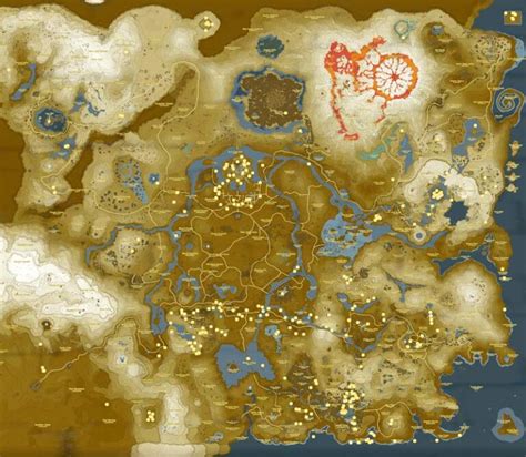 La mappa completa di The Legend of Zelda Breath of the Wild