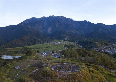 Aerial View of Majestic Mount Kinabalu, Kundasang Sabah Stock Photo - Image of lights, rata ...