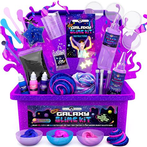 Original Stationery Mini Galaxy Slime Kit to Make Your Own Slime with Galactic Glitter Add In's ...