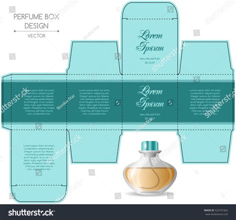 Perfume Box Design Die Cut Vector Stock Vector (Royalty Free) 522747262 | Shutterstock