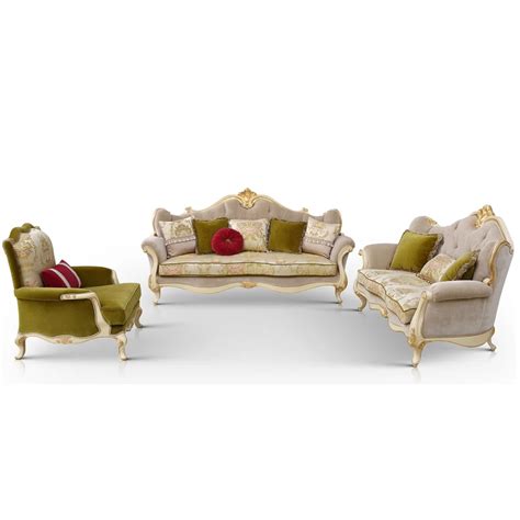 Classic Elegant Antique Sofa Set Italy Living Room Carved Wooden Sofa ...