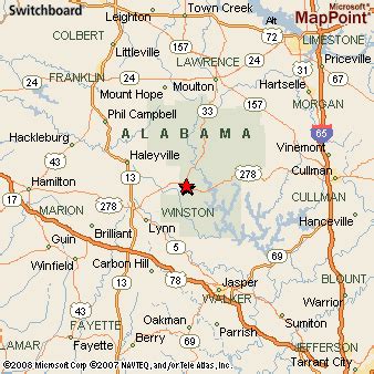 Double Springs, Alabama Area Map & More