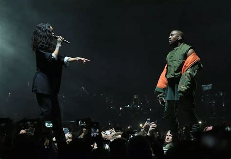 Kanye and Rihanna on stage - Mirror Online