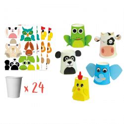 Kit DIY gobelets animaux à fabriquer