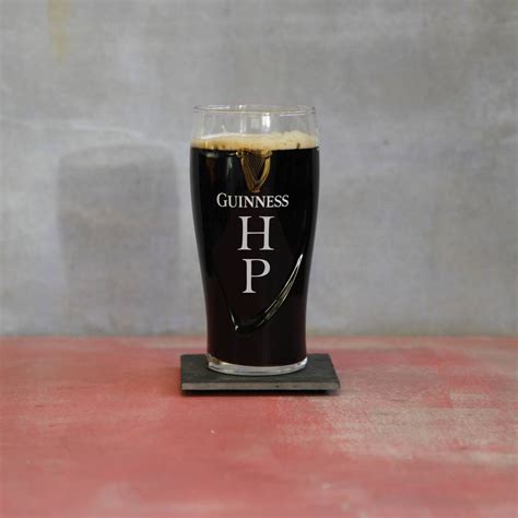 personalised monogram guinness pint glass by the glass yard ...