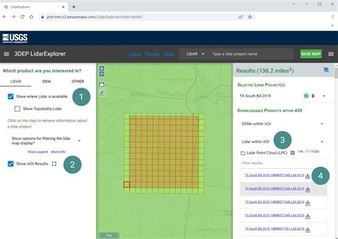 How to download LiDAR data from the USGS earth explorer – Equator