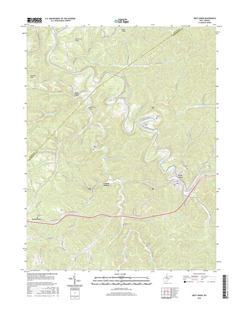 MyTopo West Union, West Virginia USGS Quad Topo Map