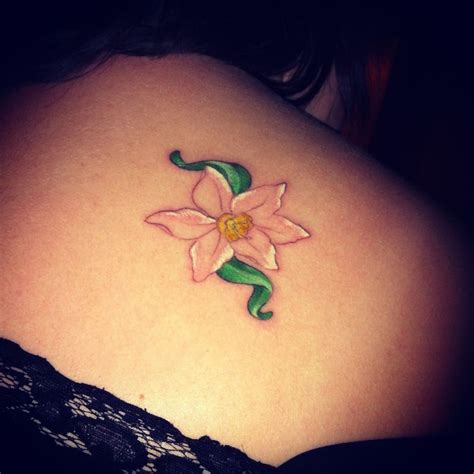 tattoos - BabyCenter | Narcissus flower tattoos, Flower tattoo shoulder, Birth flower tattoos