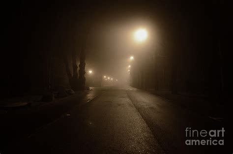 Foggy road at night Photograph by Mats Silvan - Fine Art America