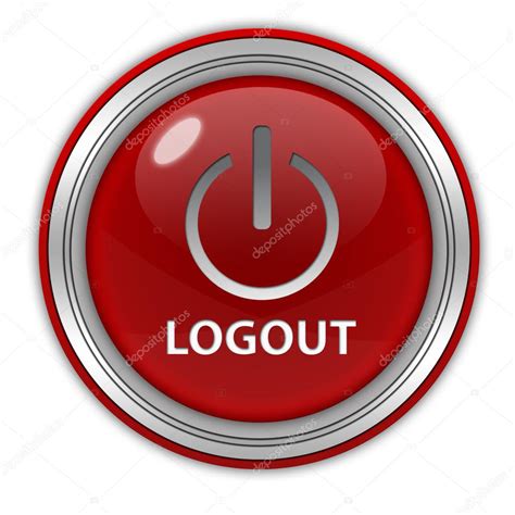 Logout circular icon on white background Stock Photo by ©iconsmaker ...