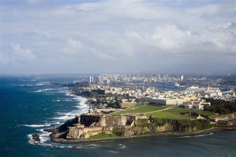 Aerial View of El Morro Puerto Rico Stock Image - Image of region ...