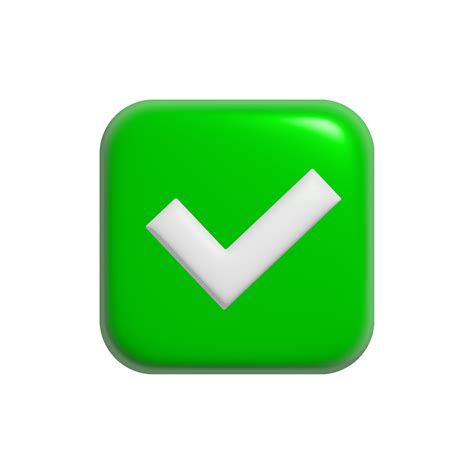 green tick icon illustration design in 3d style 23456793 PNG