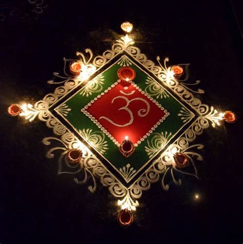 Diya Rangoli Designs of Diwali - 2017 - Happiest Ladies