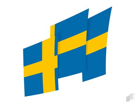 Sweden flag in an abstract ripped design. Modern design of the Sweden flag. 26120049 Vector Art ...