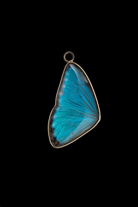 Blue Morpho Pendant, Full wingspan | Blue Morpho Jewelry