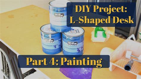 DIY Project: L-shaped Desk | DIY Desk | Do-It-Yourself | L-Shaped Desk | Part 4: Painting - YouTube