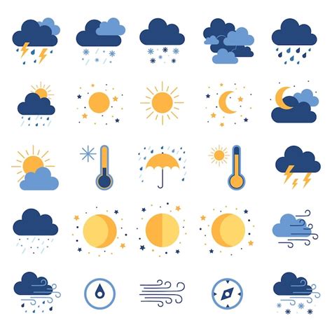 Premium Vector | Weather icons template