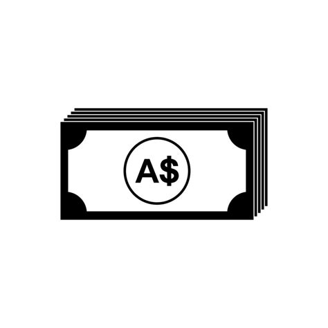 Australia Currency, AUD, Australian Dollar Icon symbol. Vector ...