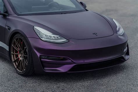 Purple Tesla Model 3 - Complete Ascension Kit & Performance Upgrades - Unplugged Performance