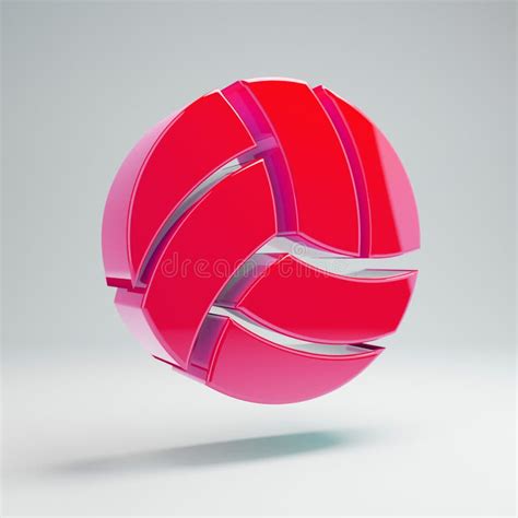 Pink Volleyball Ball Icon Isolated on Blue Background. Sport Equipment ...