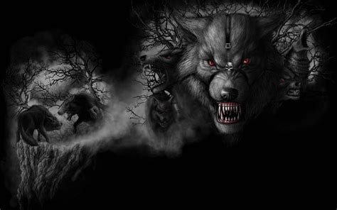 24+ Scary Black Wolf Wallpaper - LynsayTamzyn