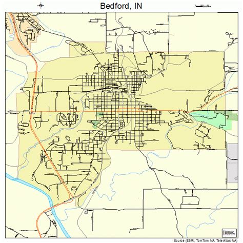 Bedford Indiana Street Map 1804114