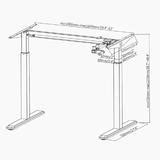 Manual Sit to Stand Adjustable Desk Riser Frame (Table Top Not Included), Black - PrimeCables®