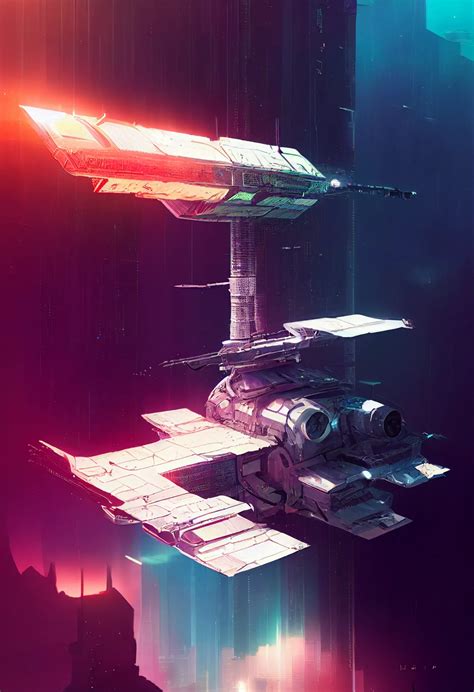 Cyberpunk Space Station – AI Art Gallery