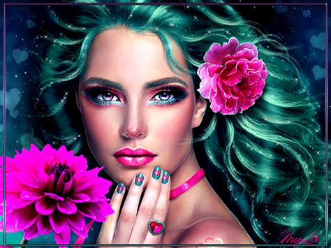 Decent Image Scraps: Animation Gif Fete, Gifs Sexy, Cartoon Flowers, Photoshop, Mermaid Art ...