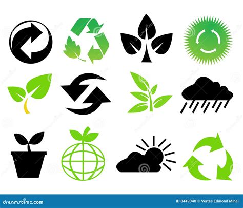 Environmental Conservation Symbols Cartoon Vector | CartoonDealer.com ...