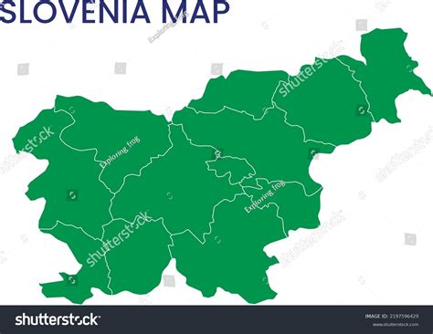 High Detailed Map Slovenia Outline Map Stock Vector (Royalty Free) 2197596429 | Shutterstock