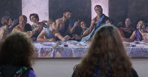 Last Supper painting featuring Black Jesus goes on show