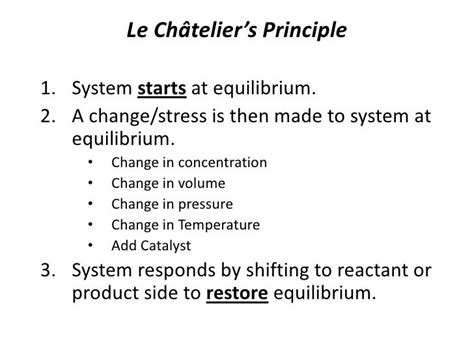 Le châtelier’s principle