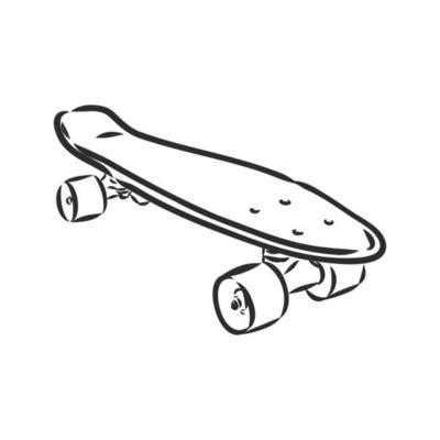 Skateboard Outline Vector Art, Icons, and Graphics for Free Download